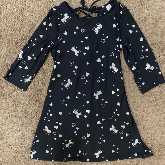 Girls Justice Unicorn /Hearts Dress size 8/10 - Picture 9 of 13